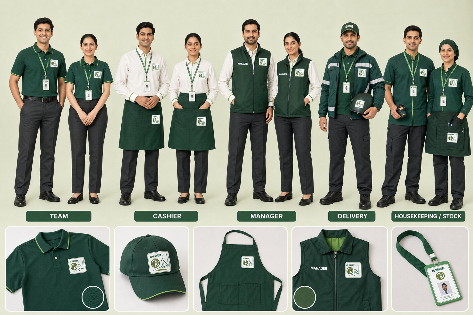 Alkaneez staff uniform collection